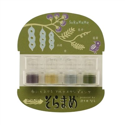 TSUKINEKO 日本月貓 / 豆子布用四色印台 / 方杯