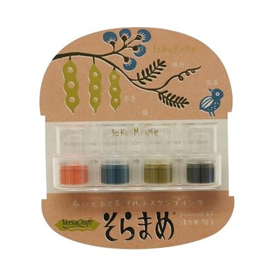 TSUKINEKO 日本月貓 / 豆子布用四色印台 / 蝴蝶
