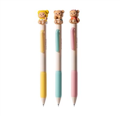 得力 Deli / Butter bear 黃油小熊 熊頭中性筆 / 0.5 mm / HY004