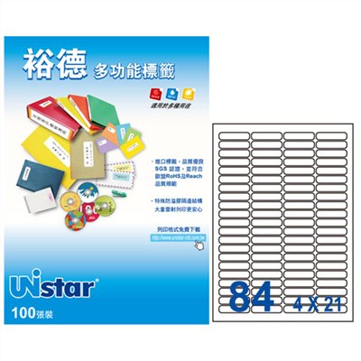 裕德 Unistar A4 三用列印電腦標籤 / #30 / US4611 / 84格 / 46x11.11mm / 20入電腦標籤 / 電腦列印標籤 / 列印電腦標籤  / 84格標籤 / 84格電腦標籤 / 84格 標籤 / 84格 電腦標籤 / 裕德A4三用電腦標籤 / A4 三用電腦標籤 / 裕德 三用電腦標籤 / 裕德 電腦標籤 / 裕德 A4電腦標籤 / 裕德三用電腦標籤 / 裕德電腦標籤 / 裕德A4電腦標籤 / Unistar三用電腦標籤 / Unistar電腦標籤 / Unistar A4電腦標籤 / 標籤貼紙 / 影印用自黏標籤紙 / A4自黏標籤 / 裕德多功能標籤 標籤貼紙 影印標籤 印刷標籤紙 / 裕德 U4611 電腦列印標籤84格46X11.11mm-20張入 / 包  /  Unistar 裕德3合1電腦標籤 US4611 標籤貼.索引片 / 裕德Unistar三用列印電腦標籤US4611-20/白色/84格/46x11.11mm/20張