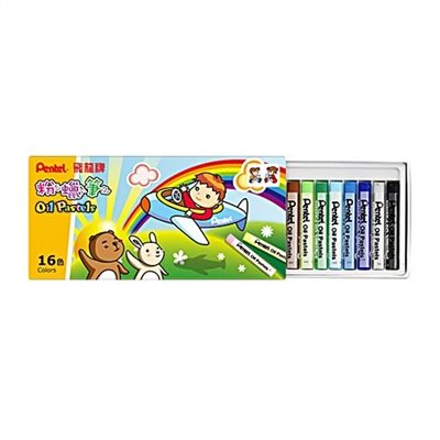 Pentel 粉蠟筆  16色 / PHN8-16色 / 飛龍 / 16色蠟筆 / 16色粉蠟筆 / Pentel飛龍文具 / Pentel 粉蠟筆16色 PHN9-16 品牌：Pentel 飛龍 /  PHN9-16 16色 / Pentel 粉蠟筆16色 PHN9-16 